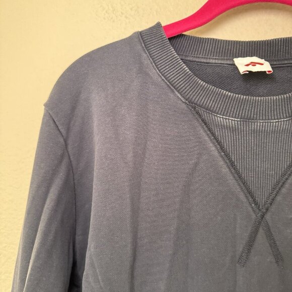 FITFLOP Made in Italy Small Navy Cotton Long Sleeves Ribbed Side Sweatshirt - Picture 2 of 7